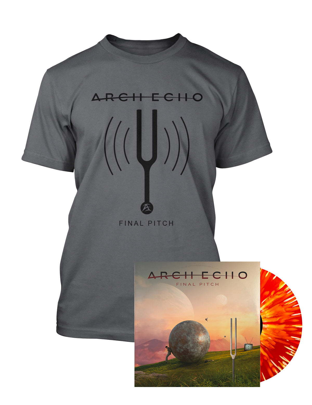 Arch Echo - "Tuning Fork" T-Shirt & Vinyl Bundle