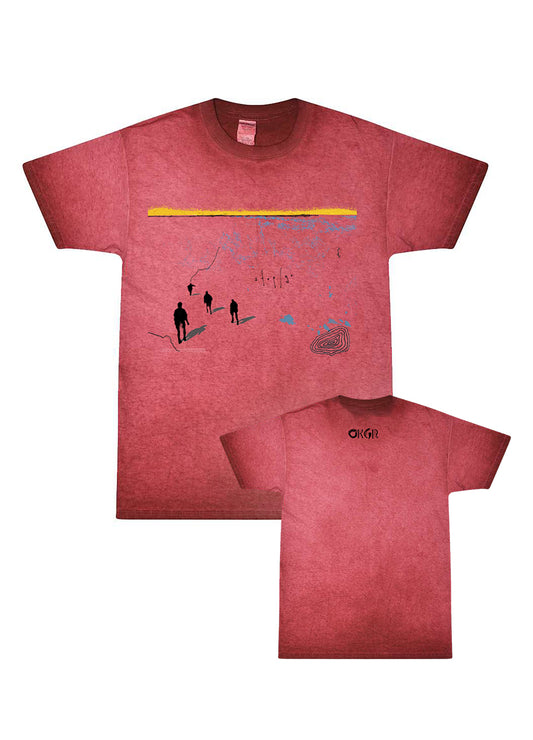 OK Goodnight - "Stop / Go Album Art" - Red Oil Wash T-Shirt